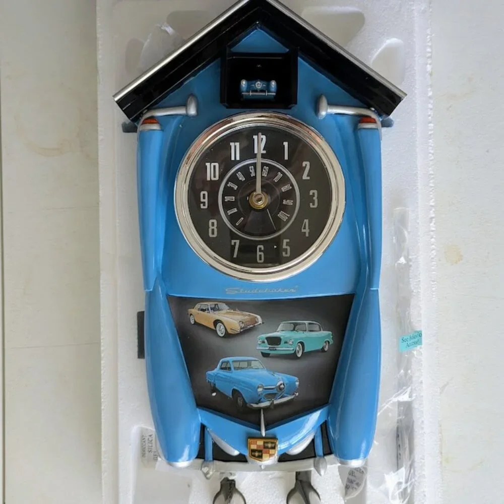 Bradford Exchange Studebaker Cuckoo Clock Lark Regal & Avanti